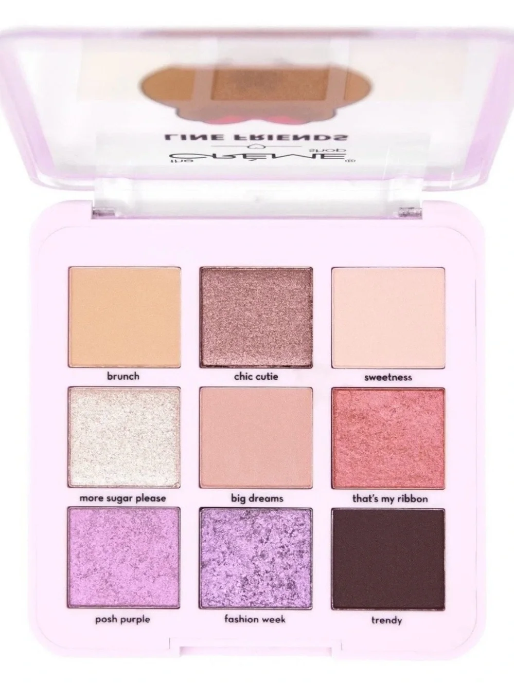 The Crème Shop - LINE FRIENDS Pink & Purple Eyeshadow Palette